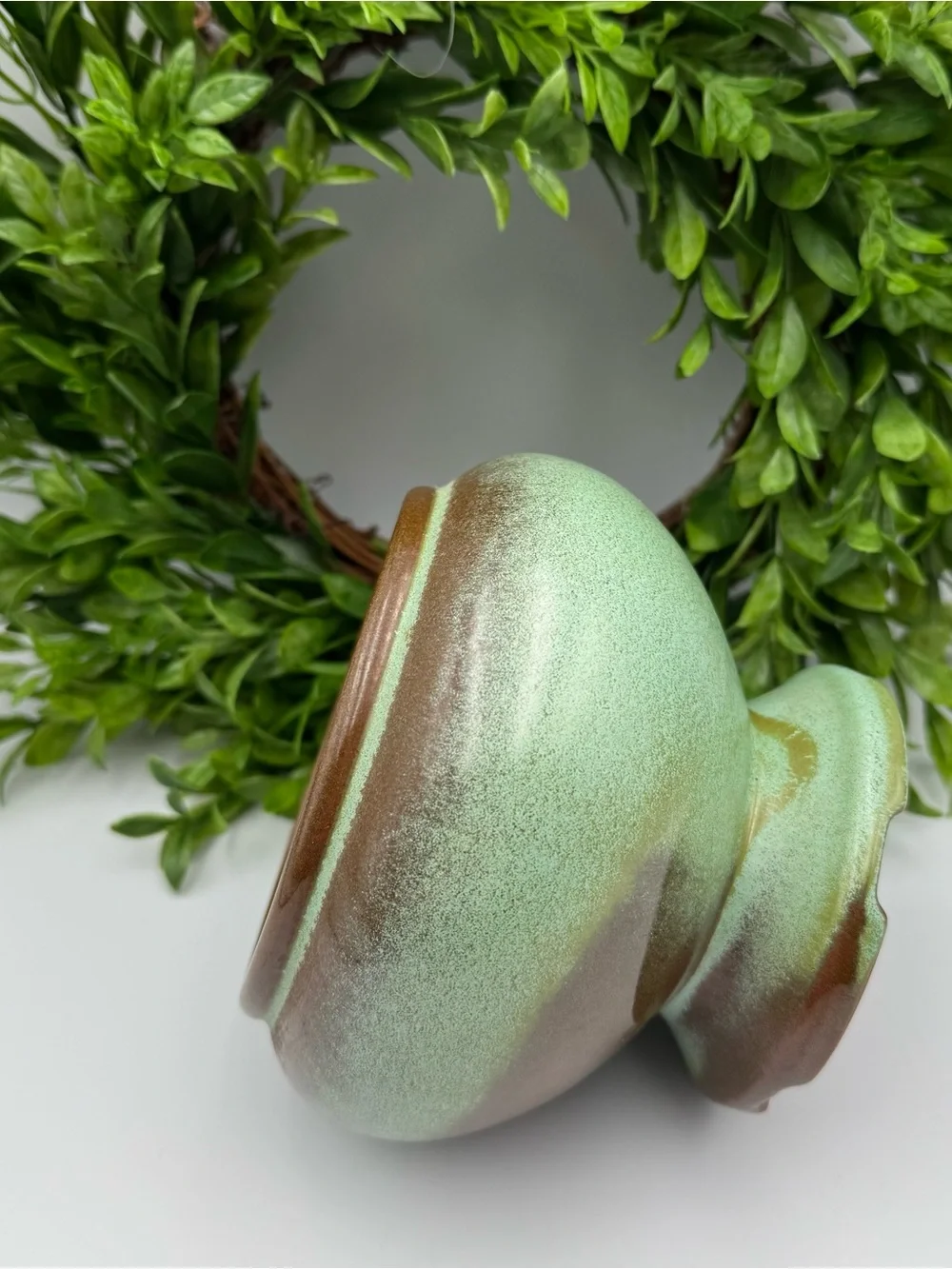 Frankoma Pottery Plainsman Green Planter 22S